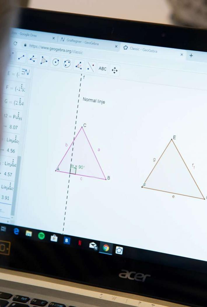 matematik på en skærm