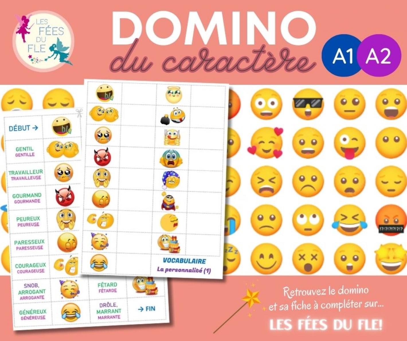 Domino til træning af franske sprogfærdigheder