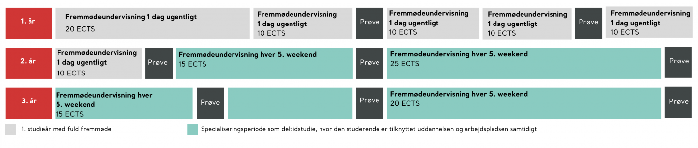 Illustration af uddannelsesforløbet