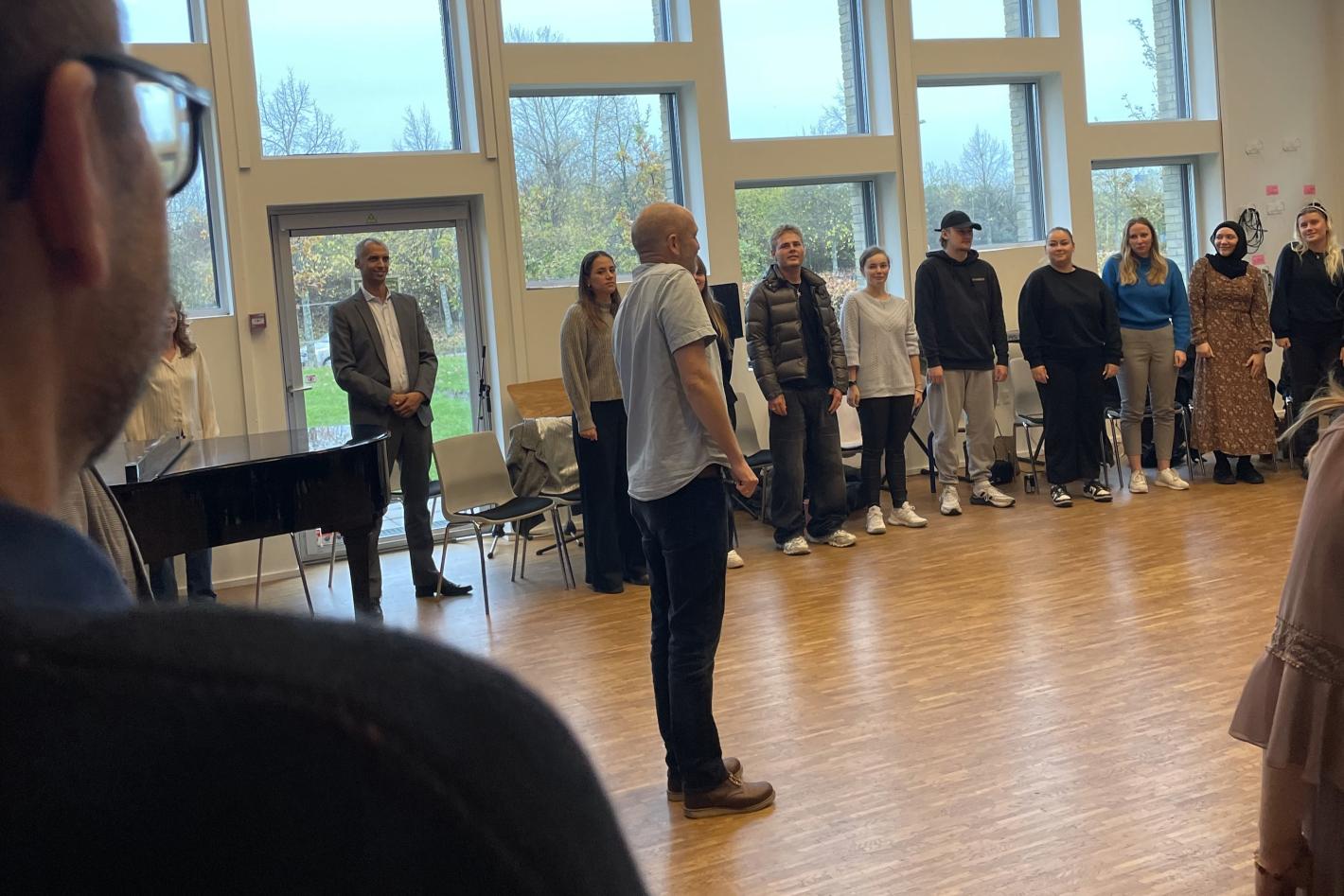 Opvarmning musikhold pædagoguddannelsen