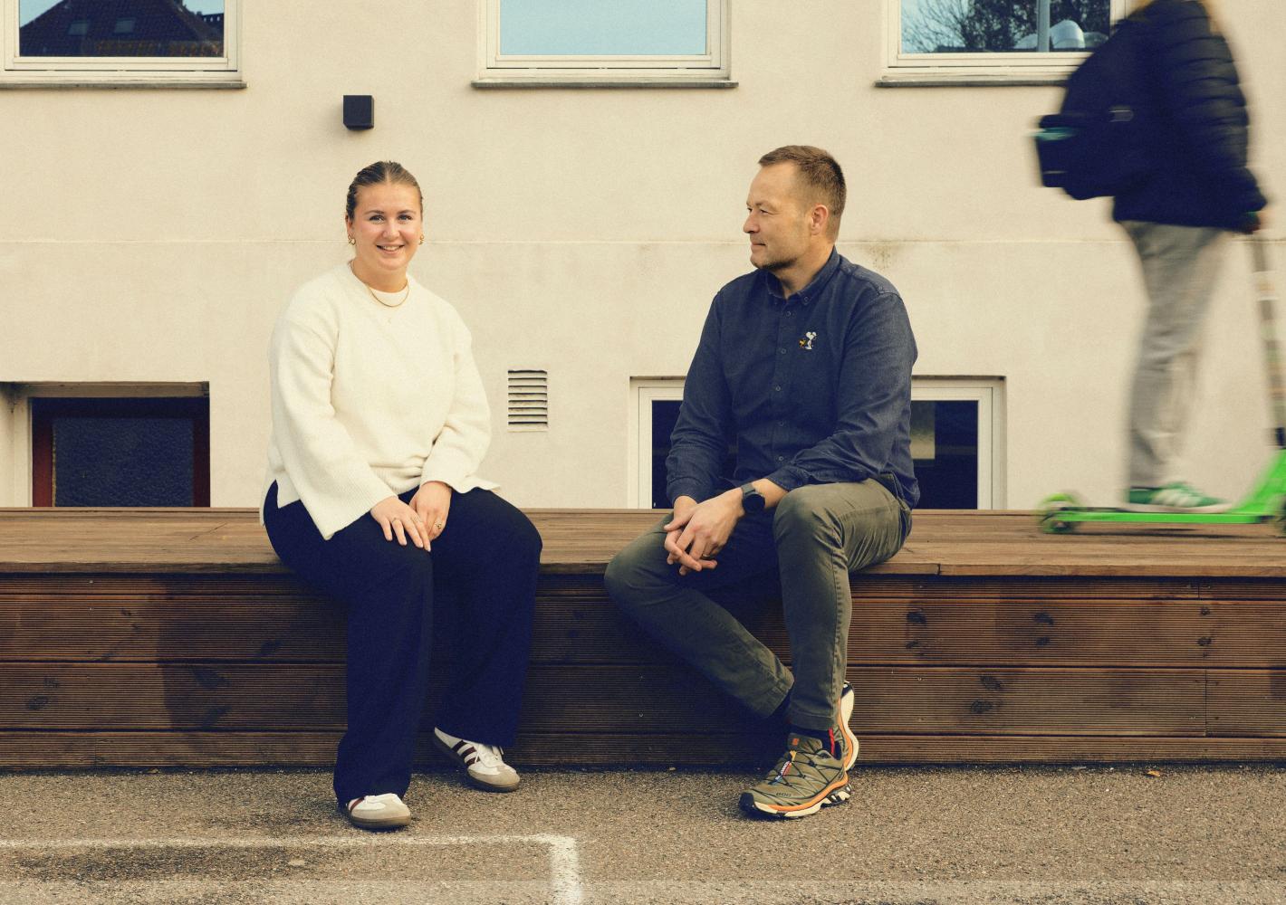 skoleleder og studerende